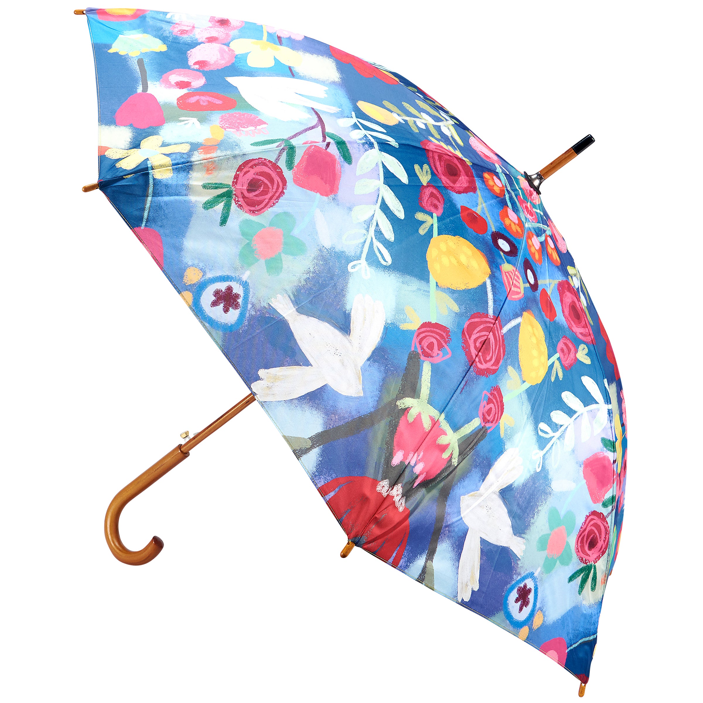 blue floral patio umbrella Blue Floral Umbrella