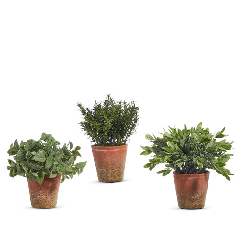 artificial potted herb plants Soft Touch Potted Herb