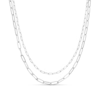 Double Layer Paperclip Necklace