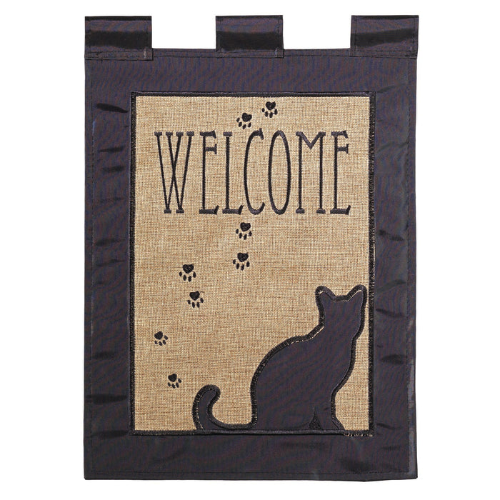 Welcome Cat Garden Flag