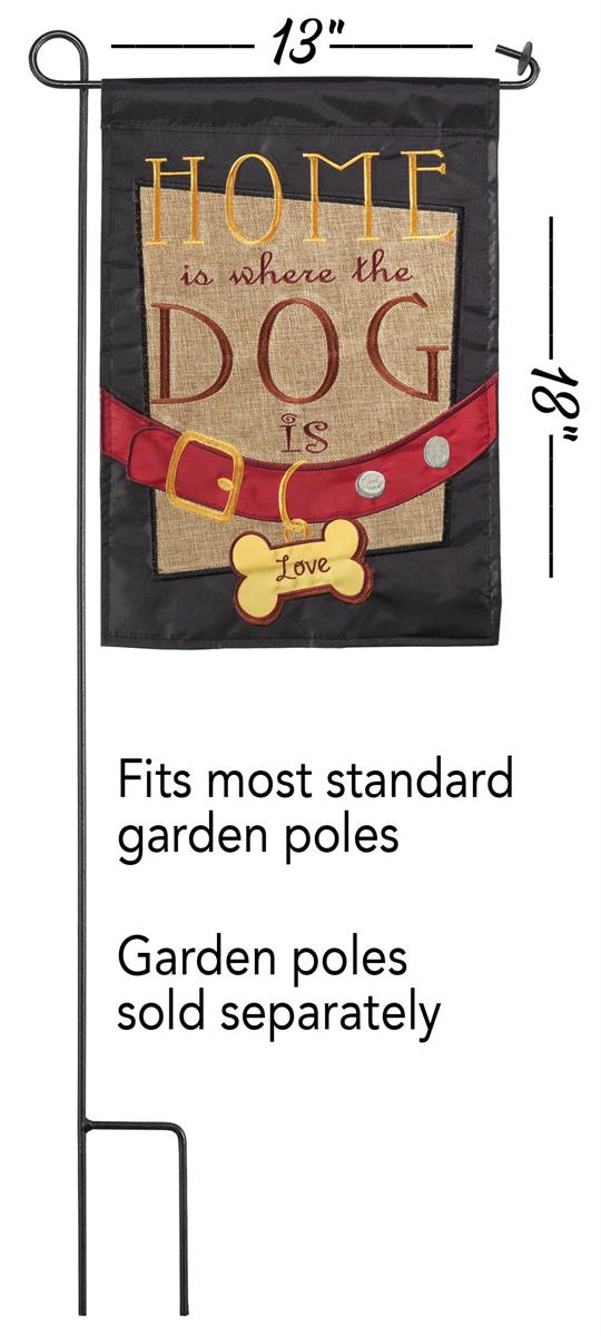 Home is with Dog Garden Flag