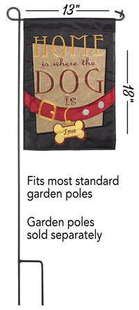 Home is with Dog Garden Flag