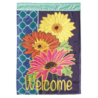 Gerber Daisies Welcome Garden Flag