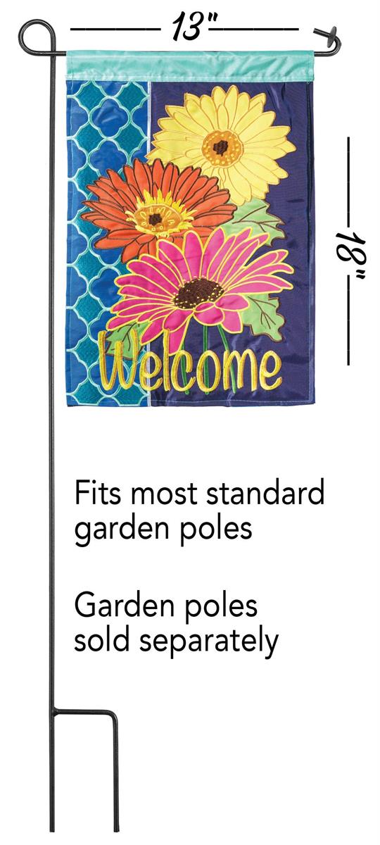 Gerber Daisies Welcome Garden Flag