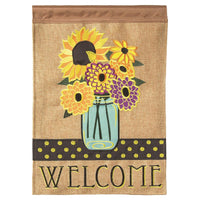 Summer Floral Welcome Garden Flag