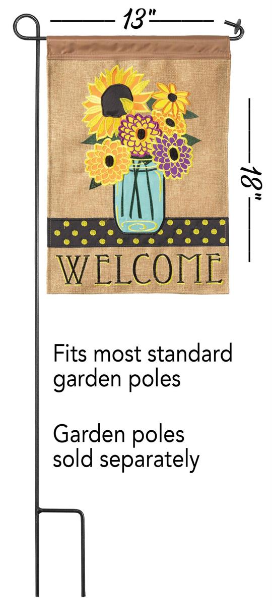 Summer Floral Welcome Garden Flag
