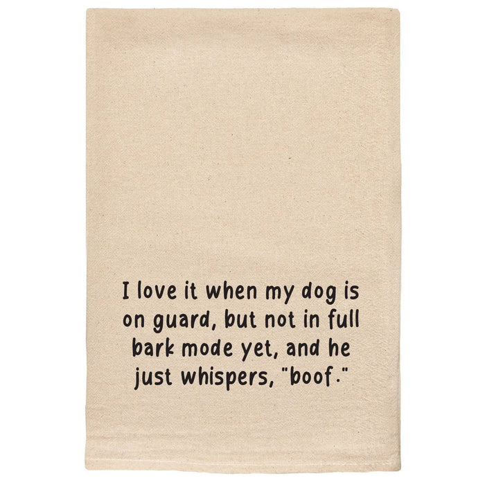 Dog Whispers Boof Tea Towel