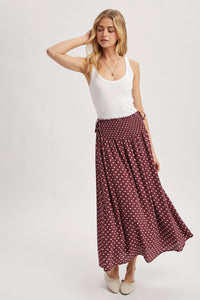 Polka Dot Midi Skirt