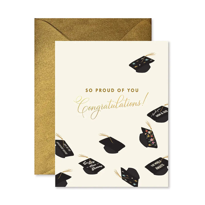 Flying Hats Graduation Card