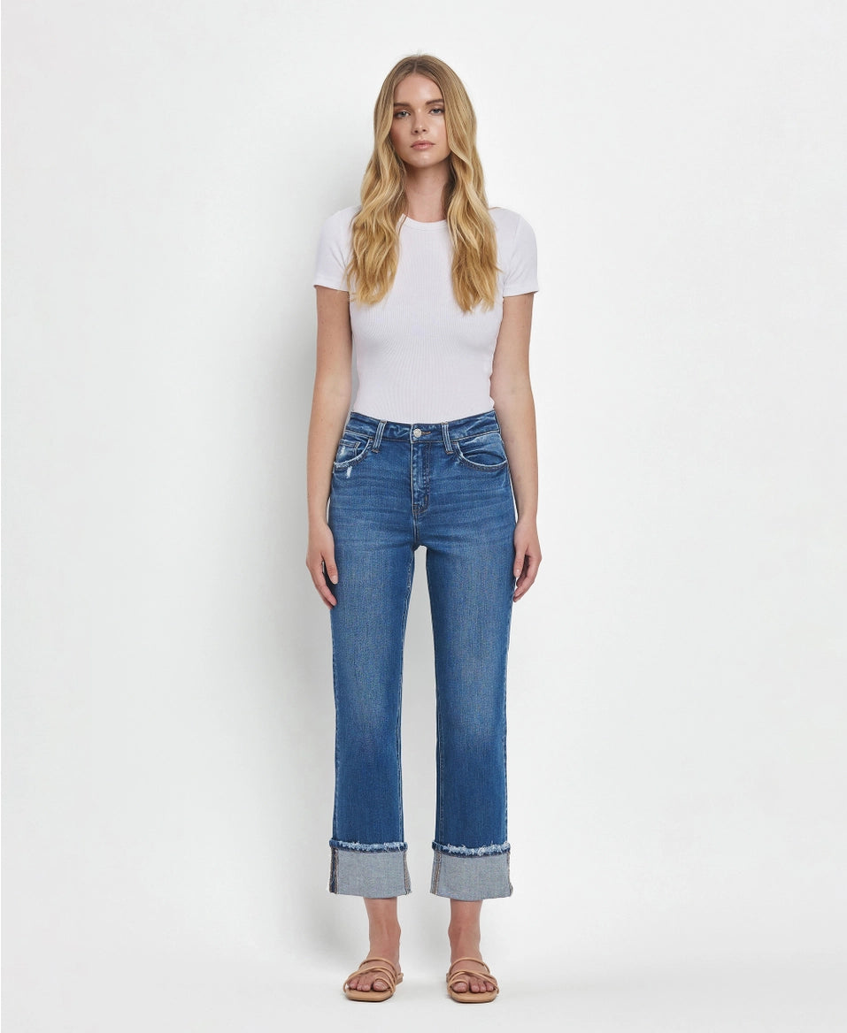 Victoria Cuffed Straight Jeans