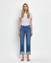 Victoria Cuffed Straight Jeans