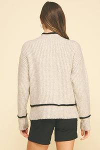 Contrast Trim Sweater