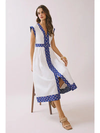 Trim Detail Midi Dress
