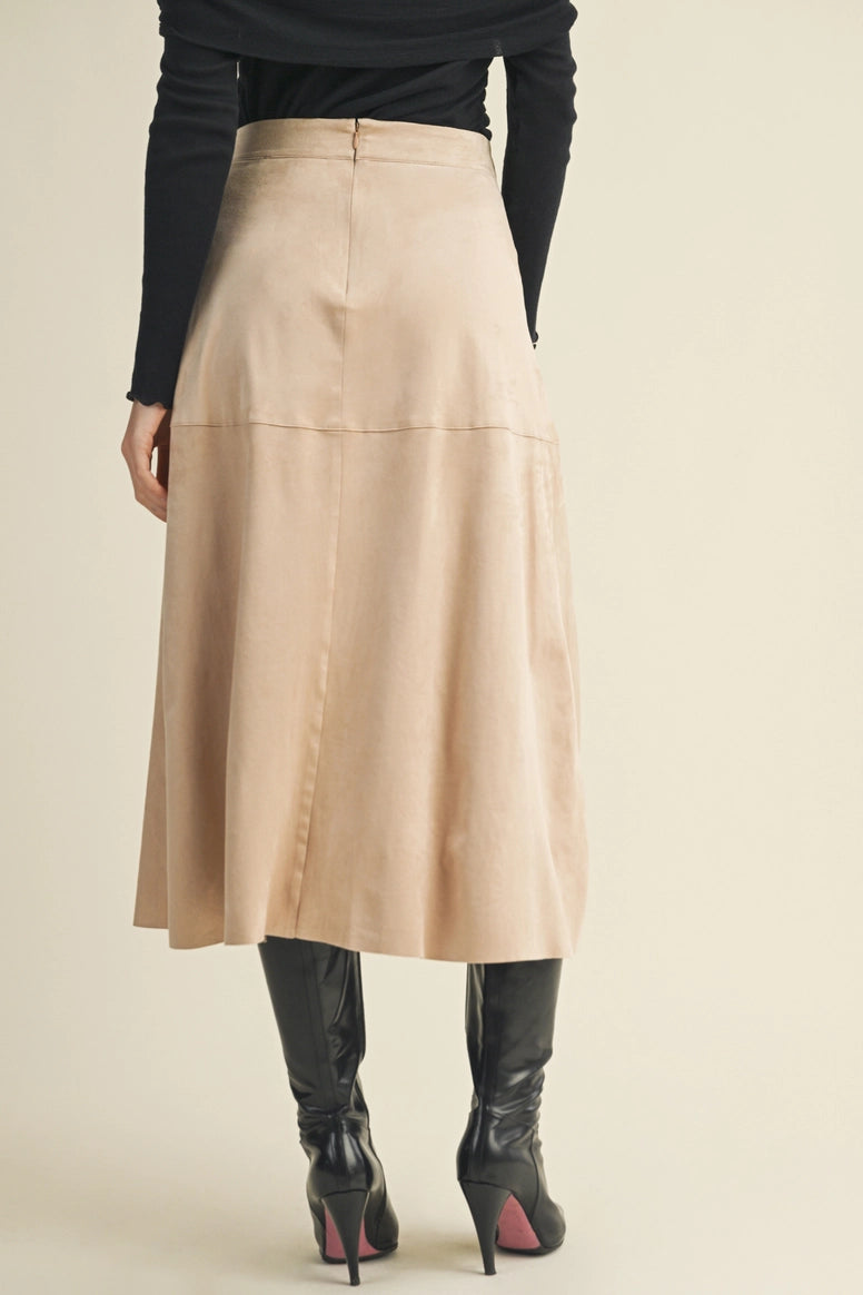 Suede A Line Skirt