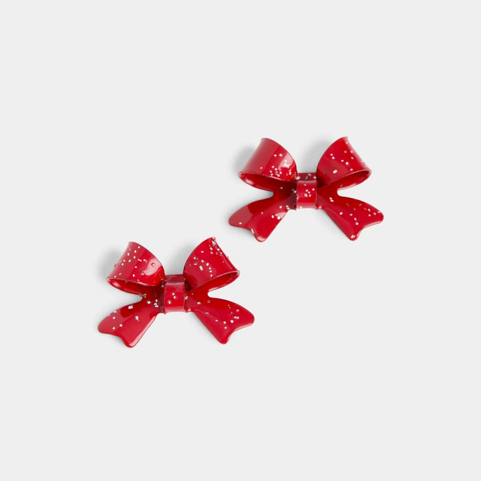 Christmas Bow Stud Earrings