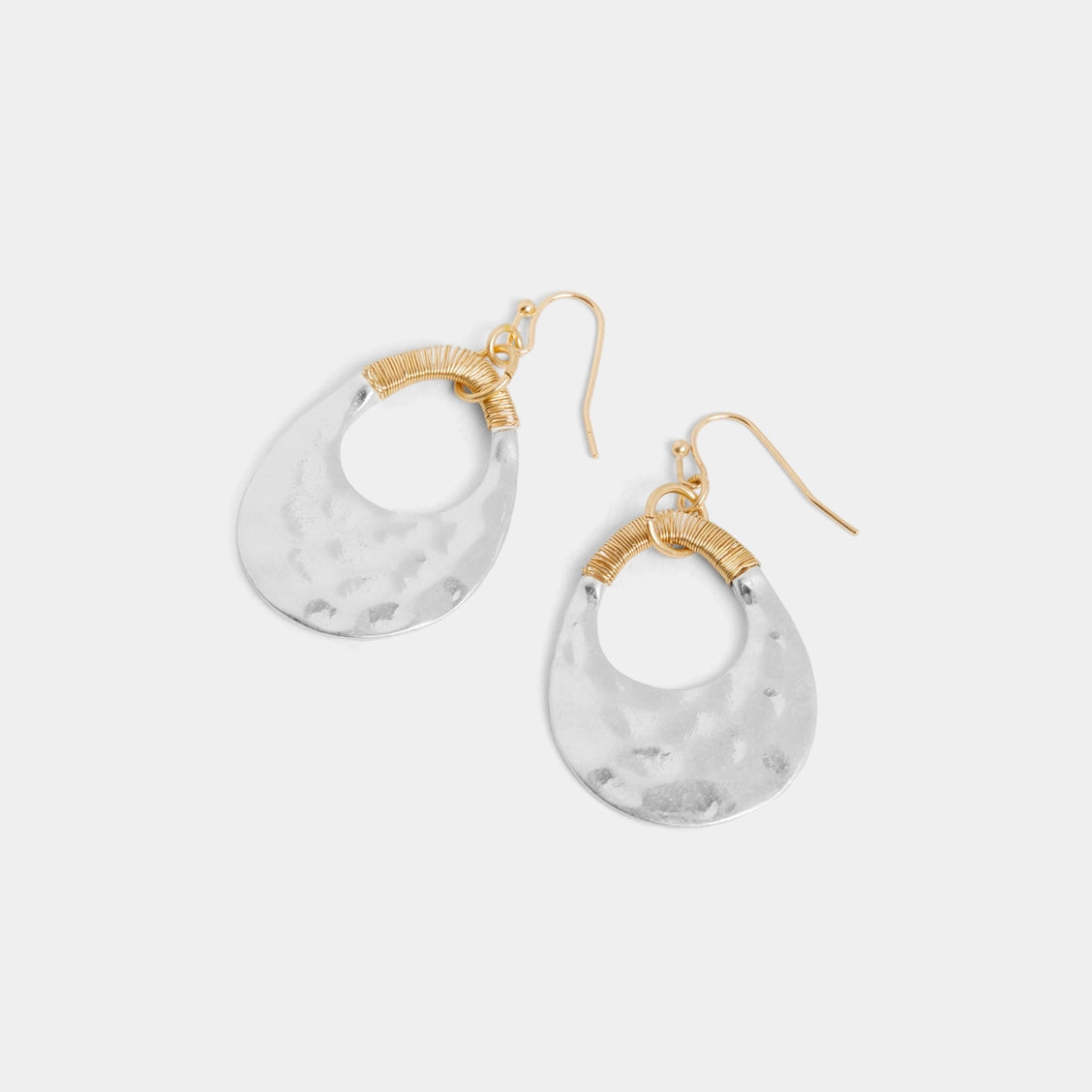 Hammered Hoop Earrings