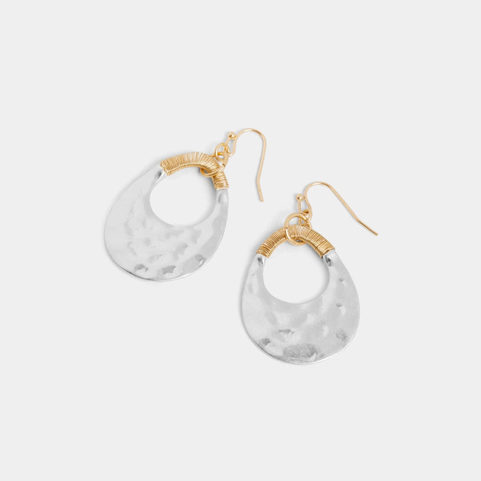 Hammered Hoop Earrings