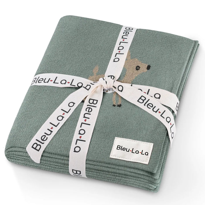 Luxury Cotton Deer Baby Blanket