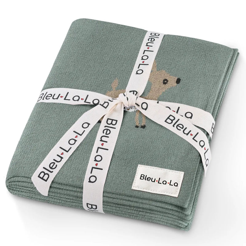 Luxury Cotton Deer Baby Blanket