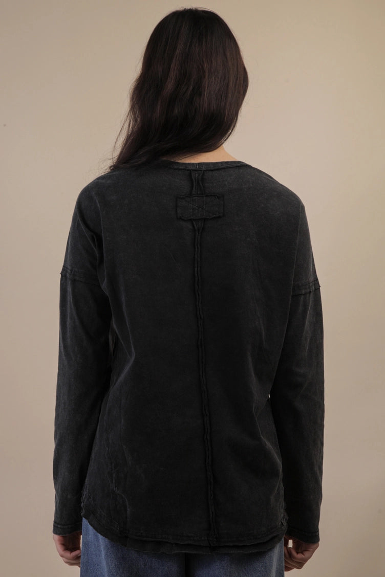 Mineral Washed Knit Top