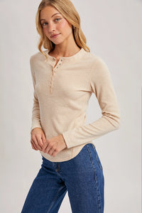 Henley Dolphin Hem Top