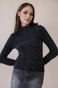 Mock Neck Fitted Top
