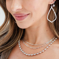 Double Layer Paperclip Necklace