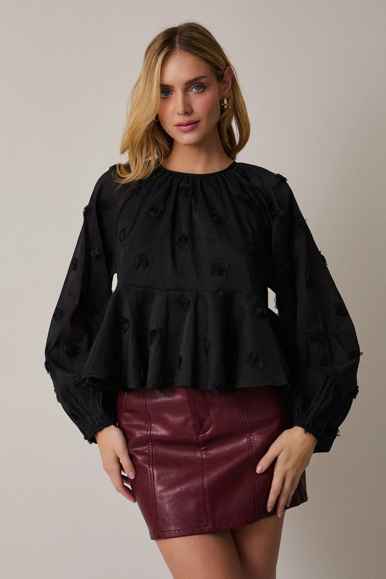 Tiered Mesh Blouse