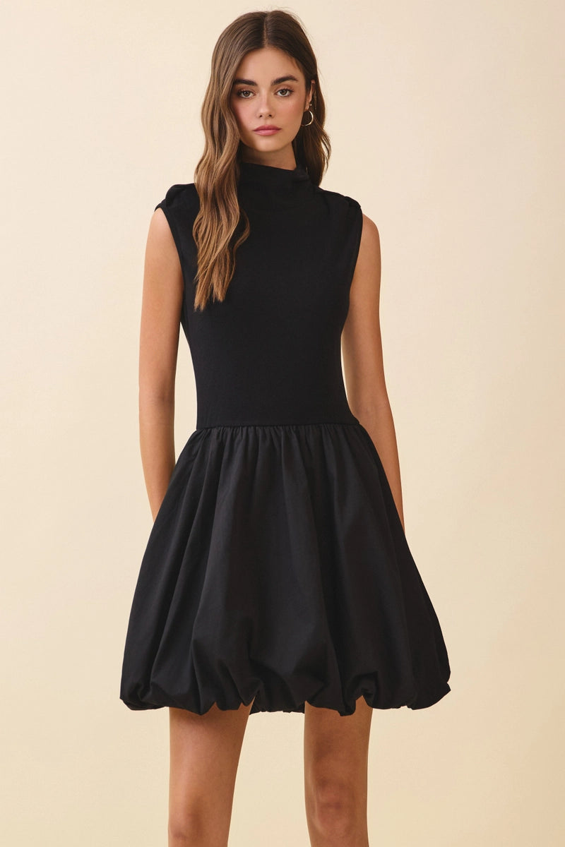 Bubble Hem Mini Dress