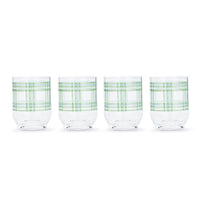 Plaid Acrylic Glass Set