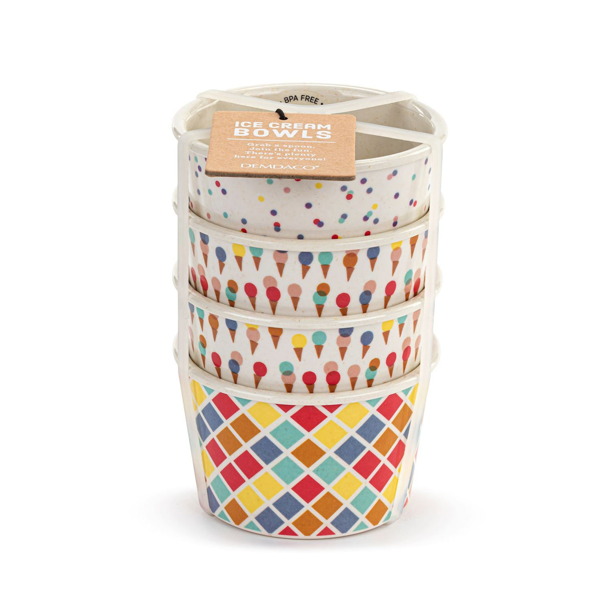 Ice Cream Melamine Bowls