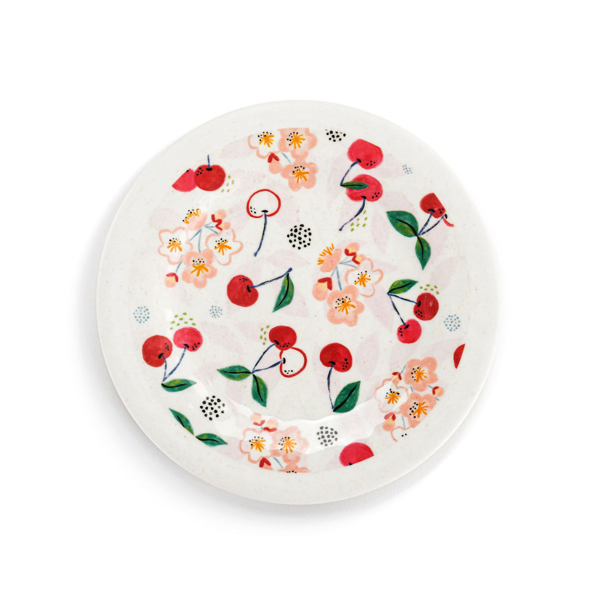 Cherry Melamine Appetizer Plate