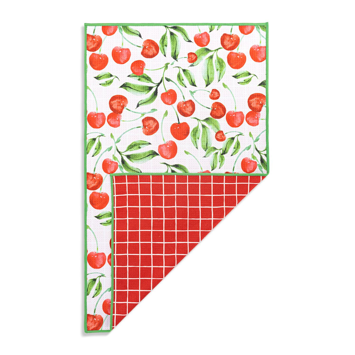 Plaid Cherry Reversible Towel