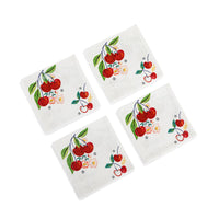Cherry Fabric Cocktail Napkins