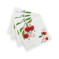 Cherry Fabric Cocktail Napkins