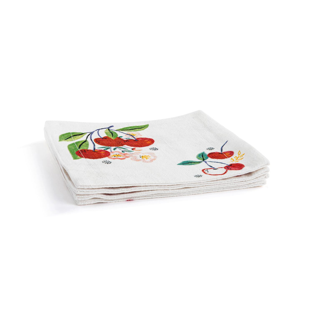 Cherry Fabric Cocktail Napkins