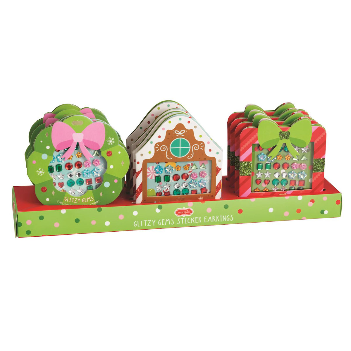 Christmas Glitzy Sticker Earrings