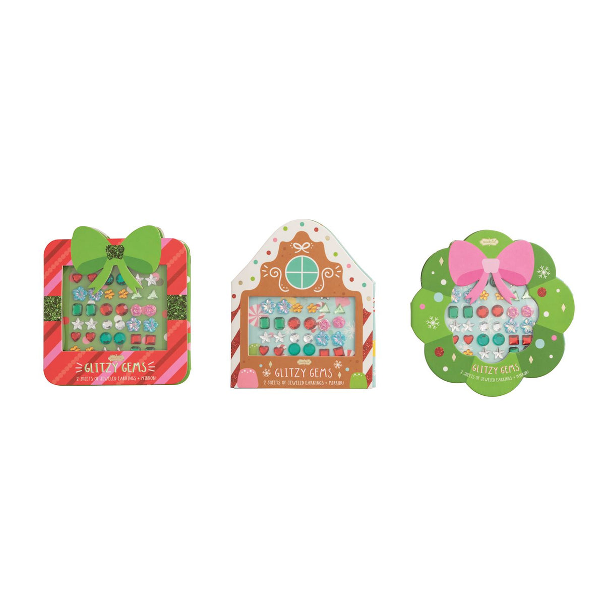 Christmas Glitzy Sticker Earrings