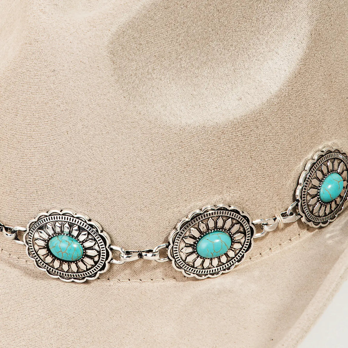 Turquoise Strap Cowboy Hat