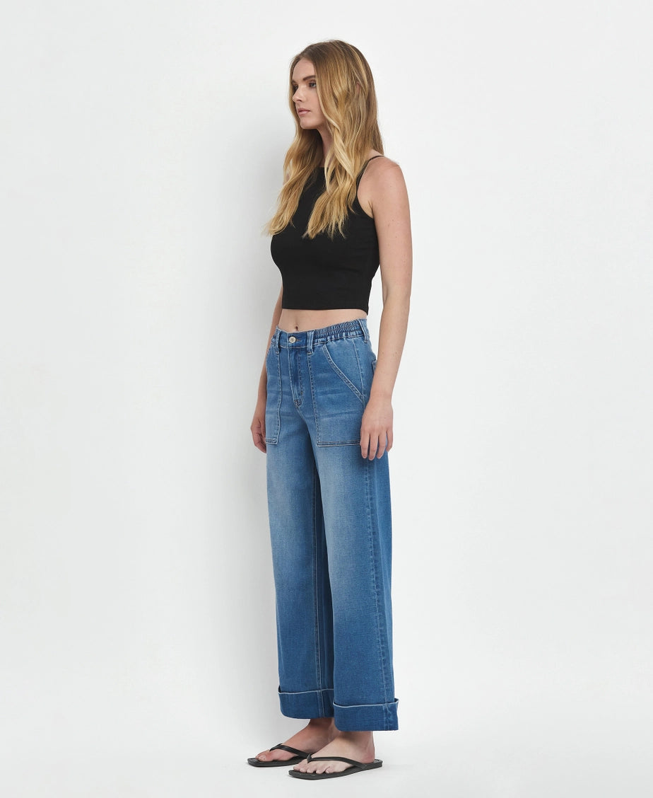 Double Cuff Baggy Jeans