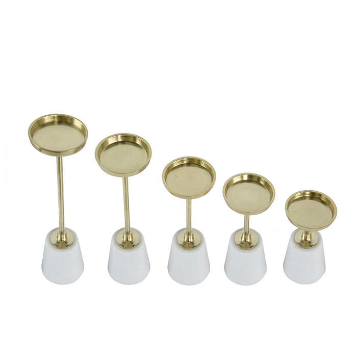 Marble and Gold Pillar Holder