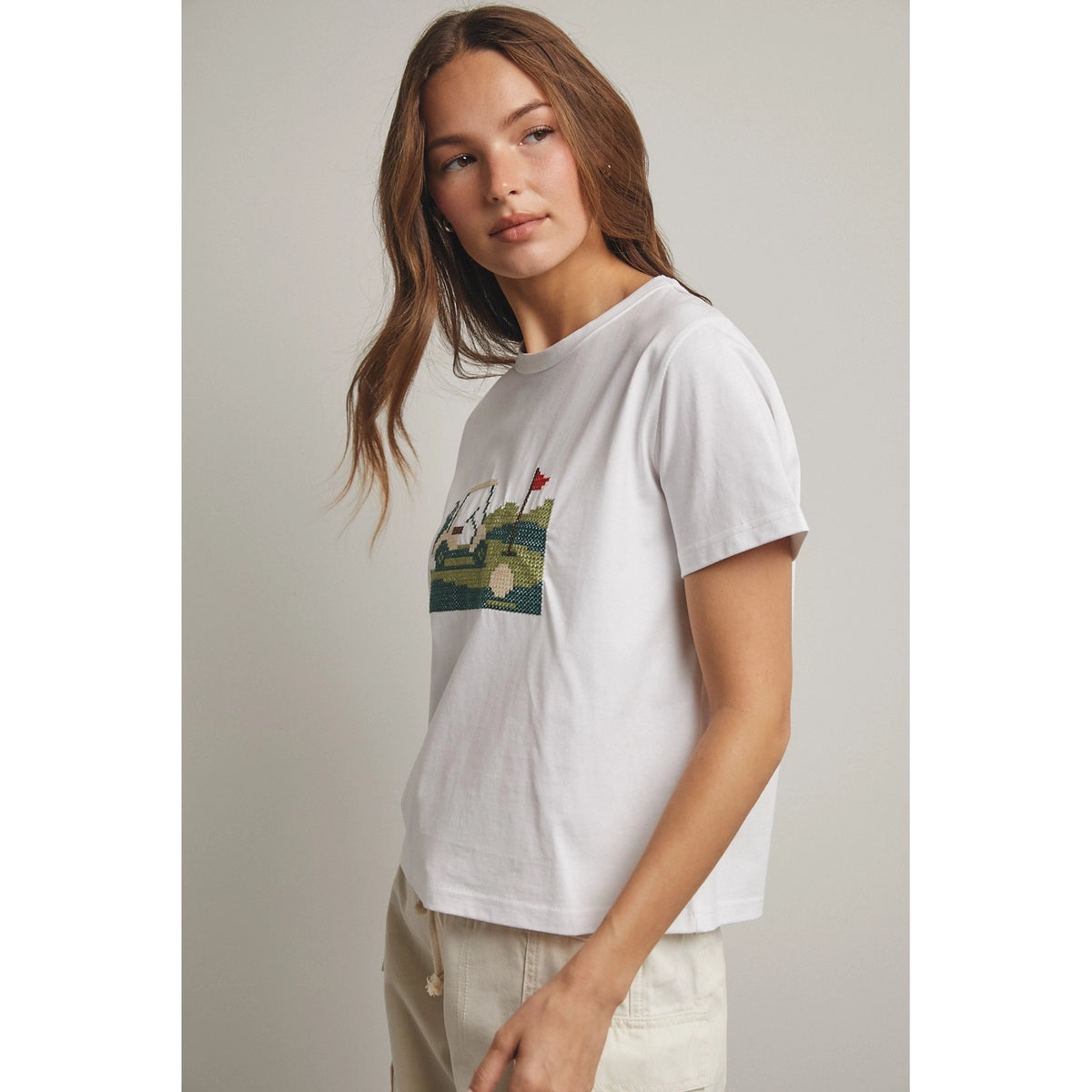 Golf Cart Embroidered Tee