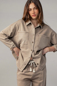 Western Relaxed Denim Top