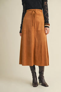 Suede A Line Skirt