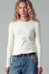 Button Cuff Slim Top