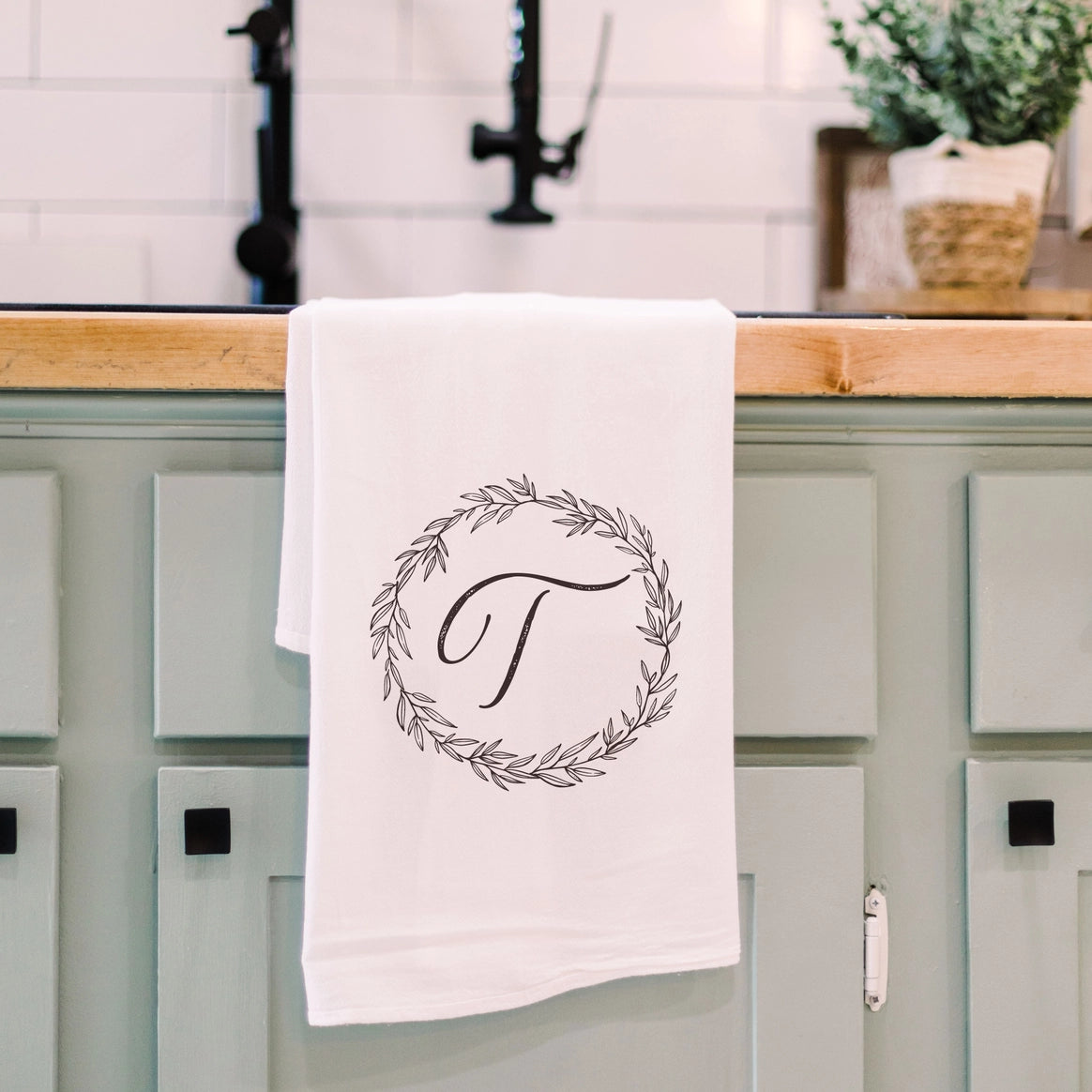 Monogrammed Tea Towel