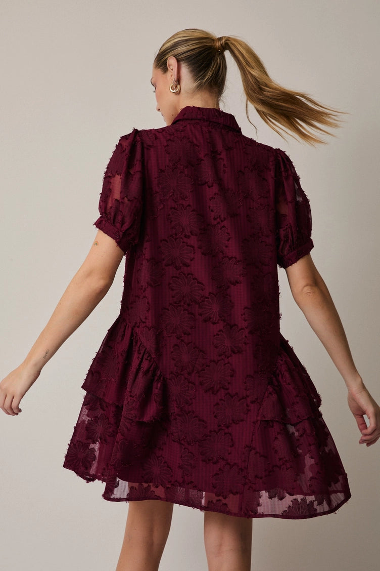 Tiered Lace Mini Dress