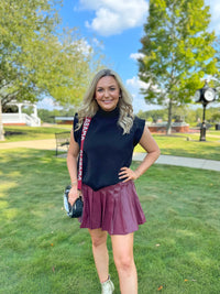 Faux Leather Mini Skirt