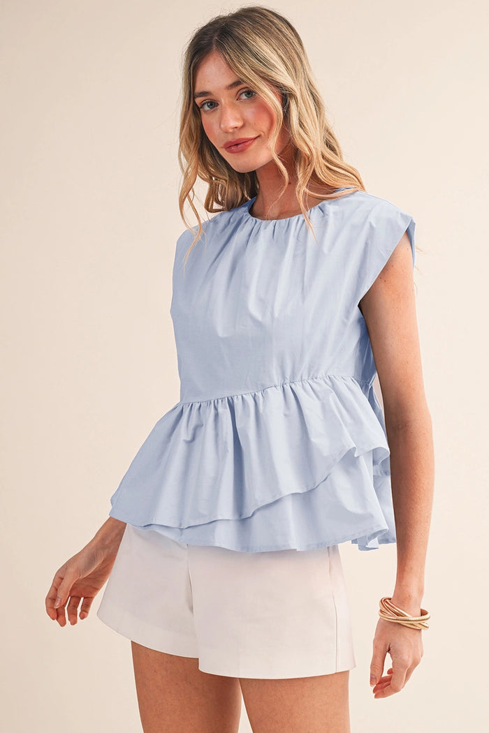 Ruffled Peplum Top
