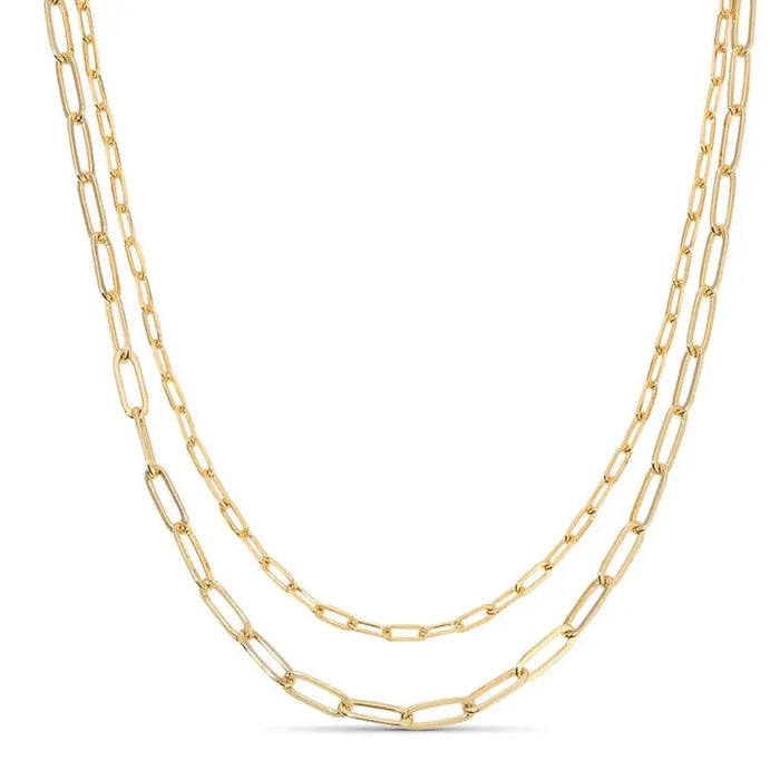 Double Layer Paperclip Necklace
